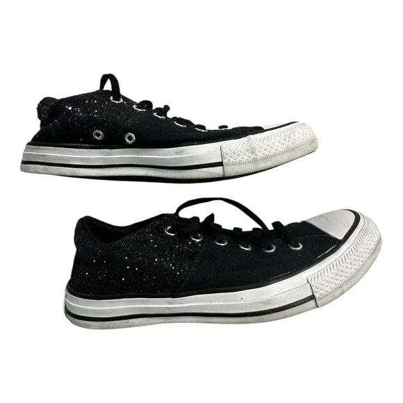 Converse Chuck Taylor All Star Low Top‎ Glitter Black Sneakers Women US 7 - Picture 5 of 12